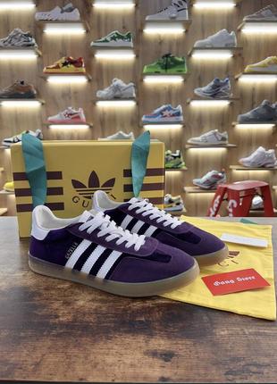 Кросівки adidas x gucci gazelle purple low