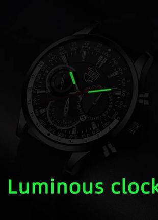 Чорний наручний кварцовий класичний годинник + два браслети3 фото