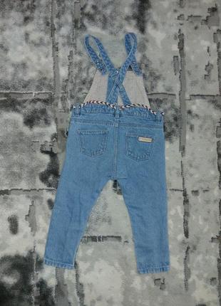 Стильный джинсовый комбинзон zara размер 862 фото