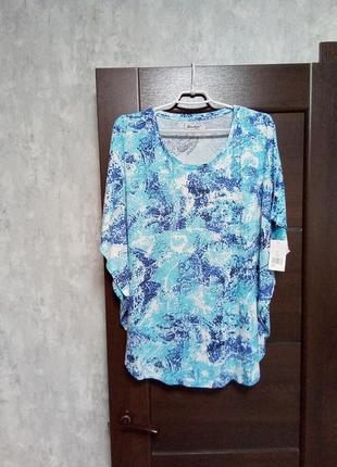 Брендовая новая вискозная блуза-туника р.14-16.3 фото