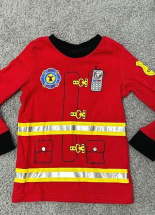 Дитячий костюм піжама пожежника для хлопчика кофта та штани 1,5р, 2р, 3р для фотосесії пожежник h&m4 фото