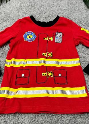 Дитячий костюм піжама пожежника для хлопчика кофта та штани 1,5р, 2р, 3р для фотосесії пожежник h&m5 фото