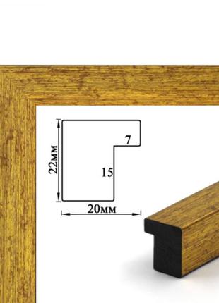 Багетная рамка (золотая, 2 см) 40х50