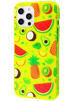 Чохол для apple iphone 12 pro max фрукти. ic-360 колір жовтий