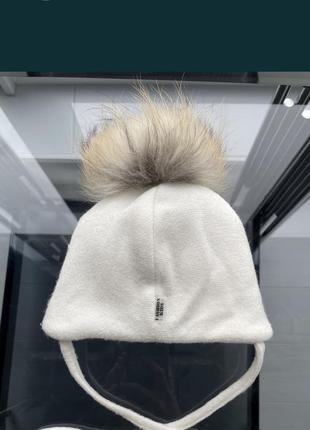 Шапочка з помпоном,зимня шапка,зимова шапочка4 фото