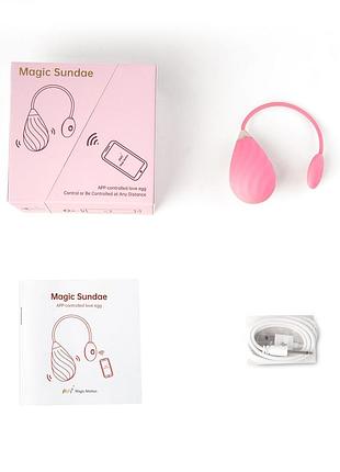 Смарт-віброяйце magic motion sundae pink 2