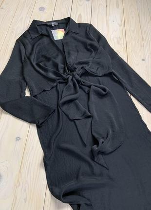 Стильна незвична чорна блуза топ з довгою спинкою missguided1 фото