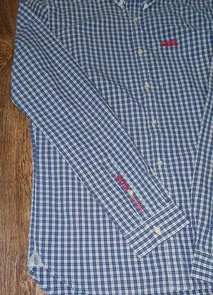 Шикарная рубашка в клетку superdry london button down made in india, молниеносная отправка5 фото
