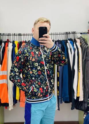 Zara man floral track jacket чоловіча кофта оригінал