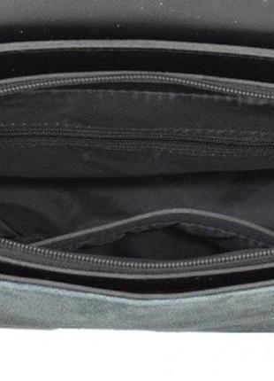 Модный качественный каркасный клатч женский черный маленькая женская сумка крос боди из кожзаменителя5 фото
