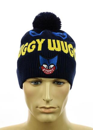 Зимова шапка "huggy wuggy" темно-синій