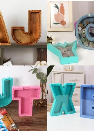 Скарбничка 18×15×3  для монет  літера буква копилка7 фото