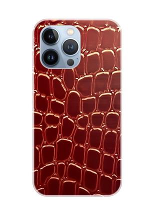 Защитная пленка кожа крокодила на заднюю панель для iphone 13 pro