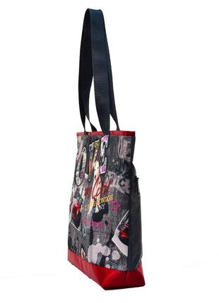 Сумка женская яркая, небольшая текстильная сумочка на плечо, сумка городская на каждый день, принт2 фото