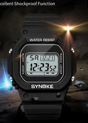 Мужские водонепроницаемые спортивные часы synoke с подсветкой3 фото