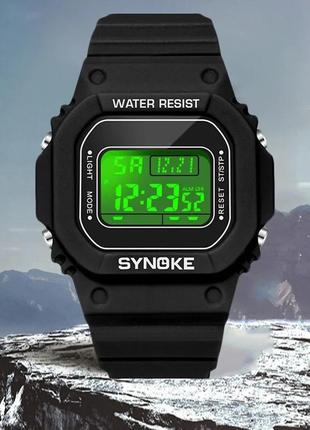 Мужские водонепроницаемые спортивные часы synoke с подсветкой2 фото