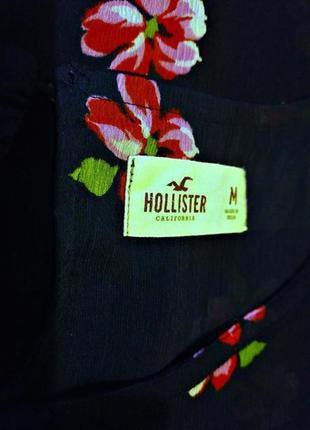 21.нежная шифоновая блузка в цветочный принт чрезвычайно популярного бренда из сша hollister2 фото