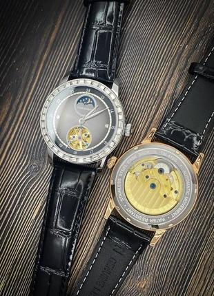 Часы на руку с кожаным ремешком форсайнин механические часы мужские часы форсининг наручные часы forsining3 фото