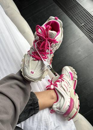 Balenciaga track white/pink2 фото