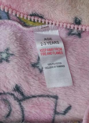 Флисовая зимняя пижама кигуруми слип peppa pig на молнии6 фото