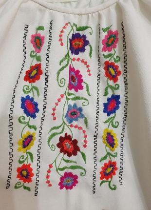 Старовинна шикарна блуза сорочка вишиванка нитками3 фото
