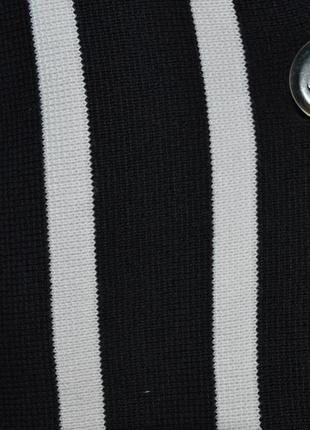 Жакет пиджак плотный трикотаж в вертикальную черно-белую актуальную полоску, public, 425 фото
