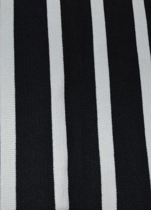 Жакет пиджак плотный трикотаж в вертикальную черно-белую актуальную полоску, public, 427 фото