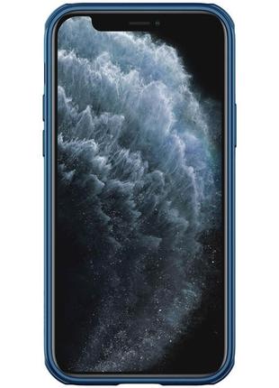 Карбонова накладка nillkin camshield (шторка на камеру) для apple iphone 13 pro (6.1") синій / blue2 фото