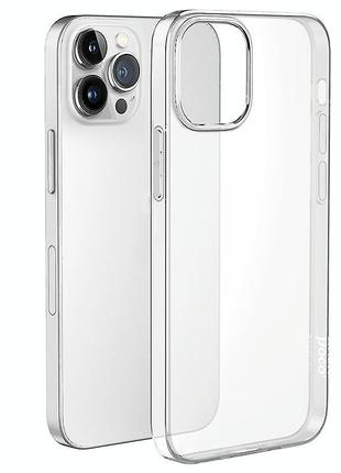 Накладка силиконовая hoco "light series tpu" iphone 14 pro, чехол на айфон прозрачный3 фото