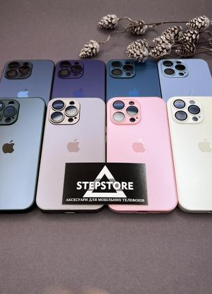 Чохол скляний glass case matte iphone 13 pro матовий закрита камера з лінзами3 фото