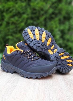 Зимние кроссовки merrell vibram чорні з помаранчевим2 фото