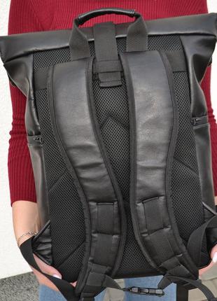 Легкий рюкзак для ручної поклажі roll top, зручний рюкзак для міста, nu-837 рюкзак чоловічий10 фото