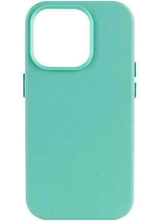 Кожаный чехол leather case (aa plus) with magsafe для apple iphone 14 pro (6.1")