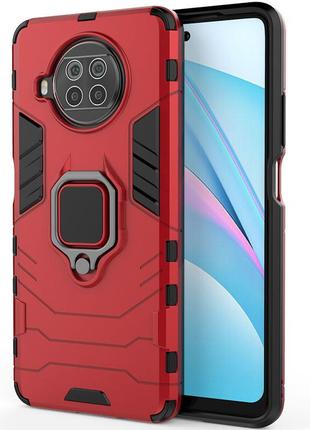 Ударостійкий чохол transformer ring for magnet для xiaomi mi 10t lite/redmi note 9 pro 5g tpu+pc, кольцо-держатель, красный /