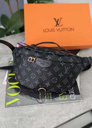 Бананка louis vuitton чорна луї класик