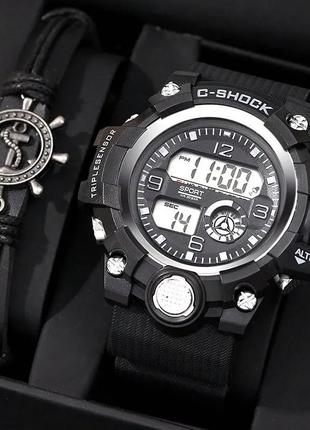 Спортивные мужские цифровые часы sport + браслет