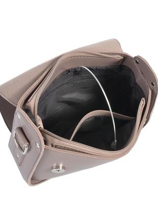Модний якісний каркасний клатч жіночий колір димка маленька жіноча сумка крос боді з штучної шкіри4 фото