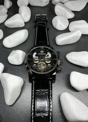 Годинник на руку з шкіряним ремінцем форсайнін чоловічий механічний годинник форсінін наручний годинник для чоловіка forsining4 фото