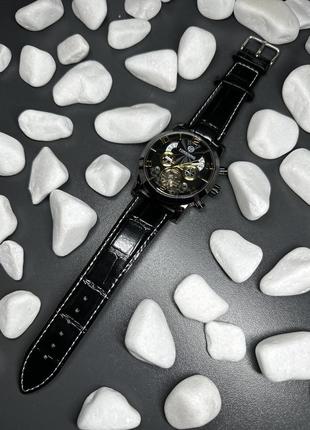 Годинник на руку з шкіряним ремінцем форсайнін чоловічий механічний годинник форсінін наручний годинник для чоловіка forsining3 фото