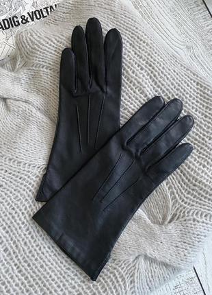 Перчатки из натуральной кожи,подкладка шелк pp 7,5