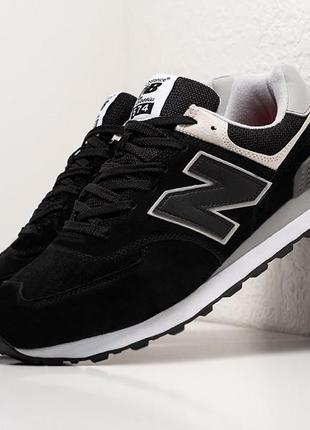 Кроссовки new balance 574 (черно/белые)