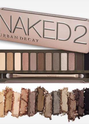 Палетка тіней urban decay naked 2 eyeshadow palette (12 відтінків)2 фото