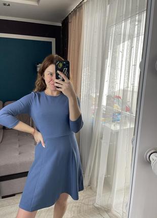 Платье синее платье мини2 фото