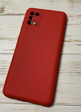 Силиконовый чехол soft silicone case full для samsung a31 (a315) красный (бампер)