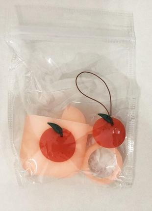 Чехол для apple airpods силиконовый оранжевый ai-476 с персиком