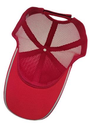 Кепка бейсболка детская 54-58 размер сетка летняя детские головные уборы красный (бд353)5 фото