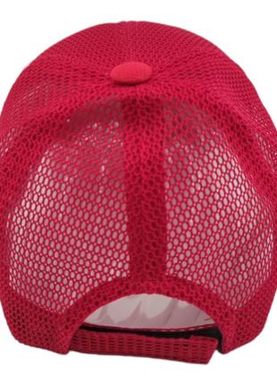 Кепка бейсболка детская 54-58 размер сетка летняя детские головные уборы красный (бд353)4 фото