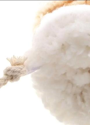 Варежки меховые тедди со шнурком (teddy, медведь, мишка, каракуль) белый, унисекс wuke one size