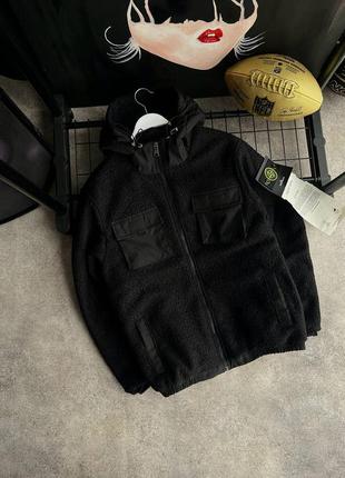 Шикарна чоловіча куртка стон айленд/стильна куртка stone island в чорному кольорі на весну-осінь-зиму
