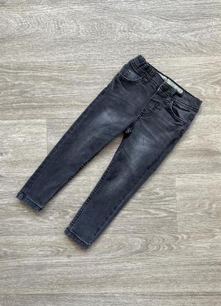 Серые джинсы скинни на девочку/ мальчика denim co 2-3 98